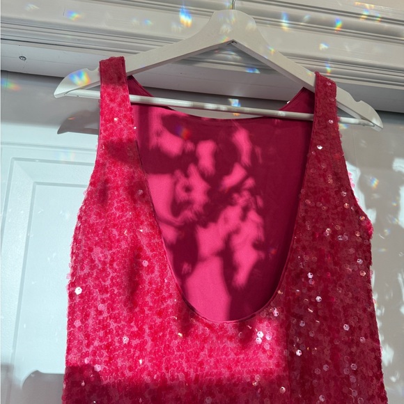 NWT JAY GODFREY HOT PINK SEQUIN MINI DRESS BARBIE 2